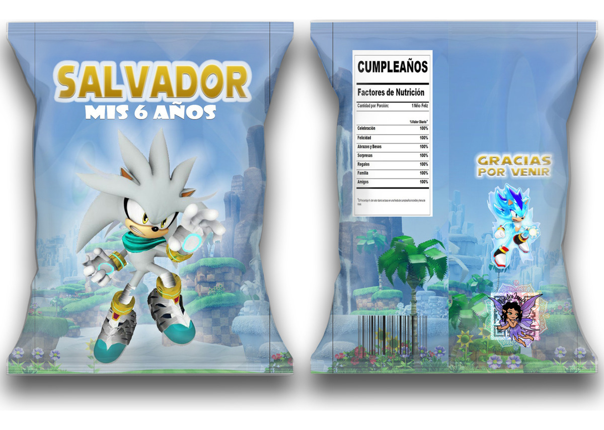 cotillón personalizado Sonic para cumpleaños